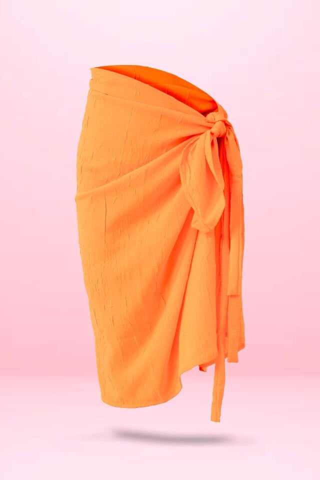Bağlamalı Pareo 70x140 cm Neon Turuncu