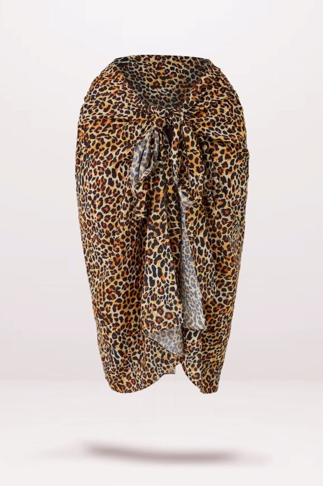 Bağlamalı Pareo 70x140 cm Leopar