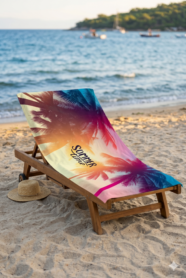 Dijital Baskılı Plaj Havlusu 70x150cm Summer Time